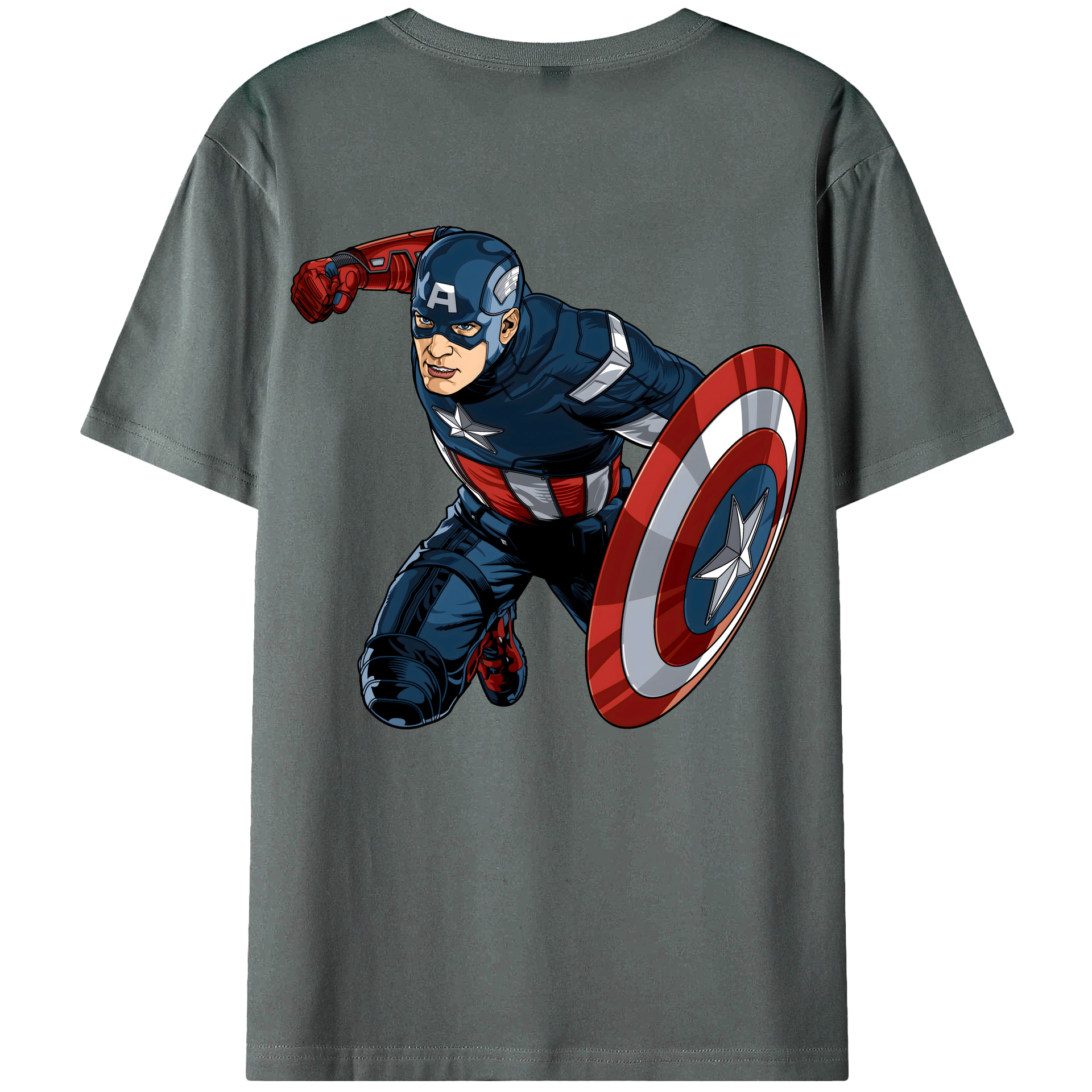 （画像用） アベンジャーズ The Avengers 綿100％半袖Tシャツ（背面プリント）
